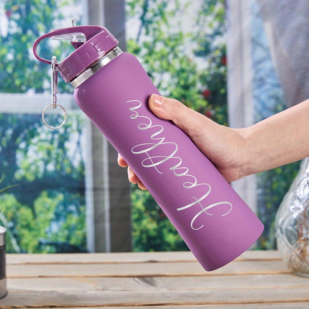 Sports Water Bottle Insulated - Personalização de Nome: Garrafa de Água