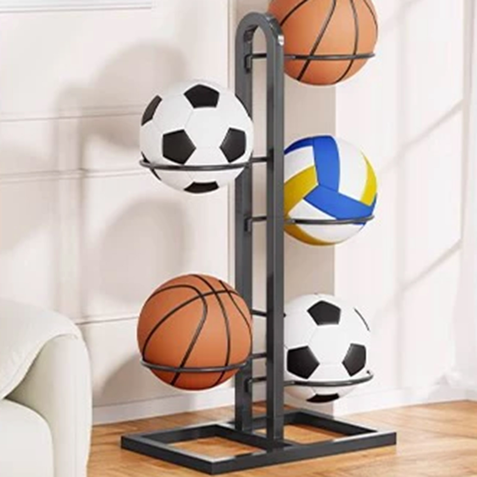 Rack de basquete dobrável, org - Sports Equipment Holder avaliação e preço