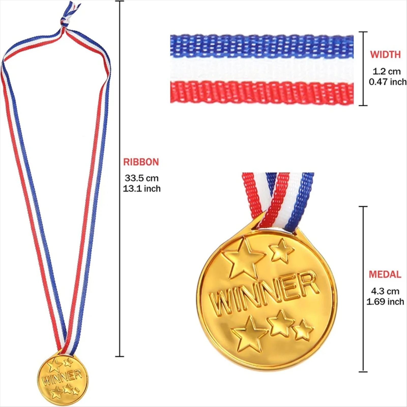 30 peças de medalhas de plásti - Sports Equipment For Kindergarten avaliação e preço